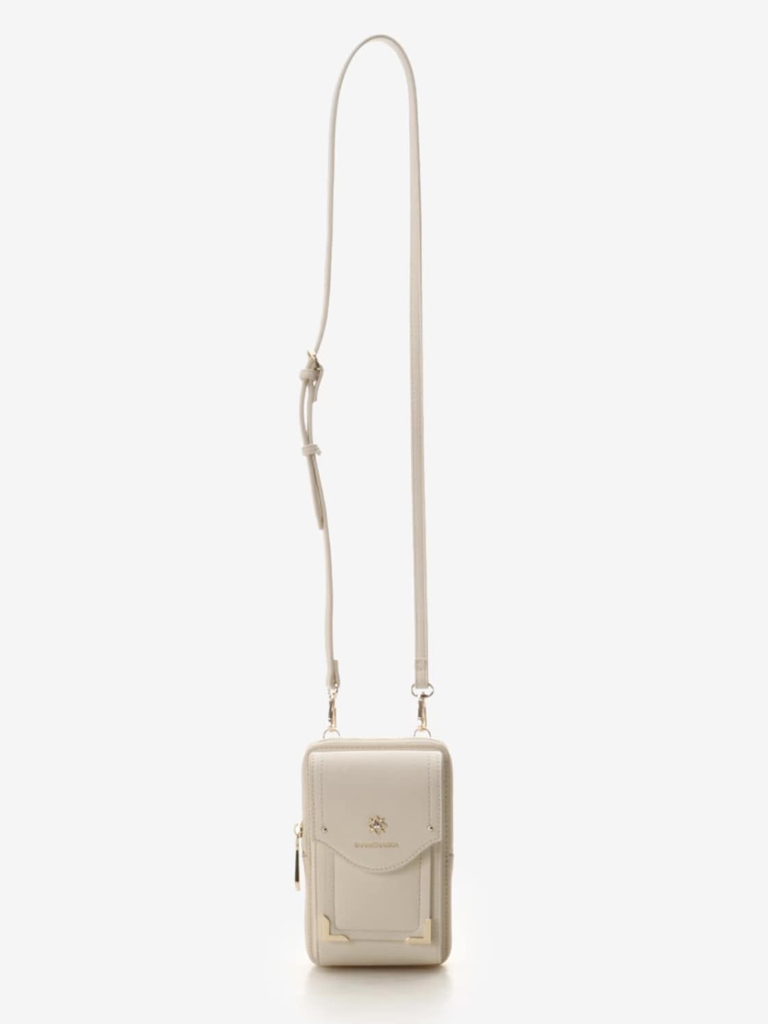 シンプルビジュースマホショルダーバッグ【オフホワイト】 オフホワイト