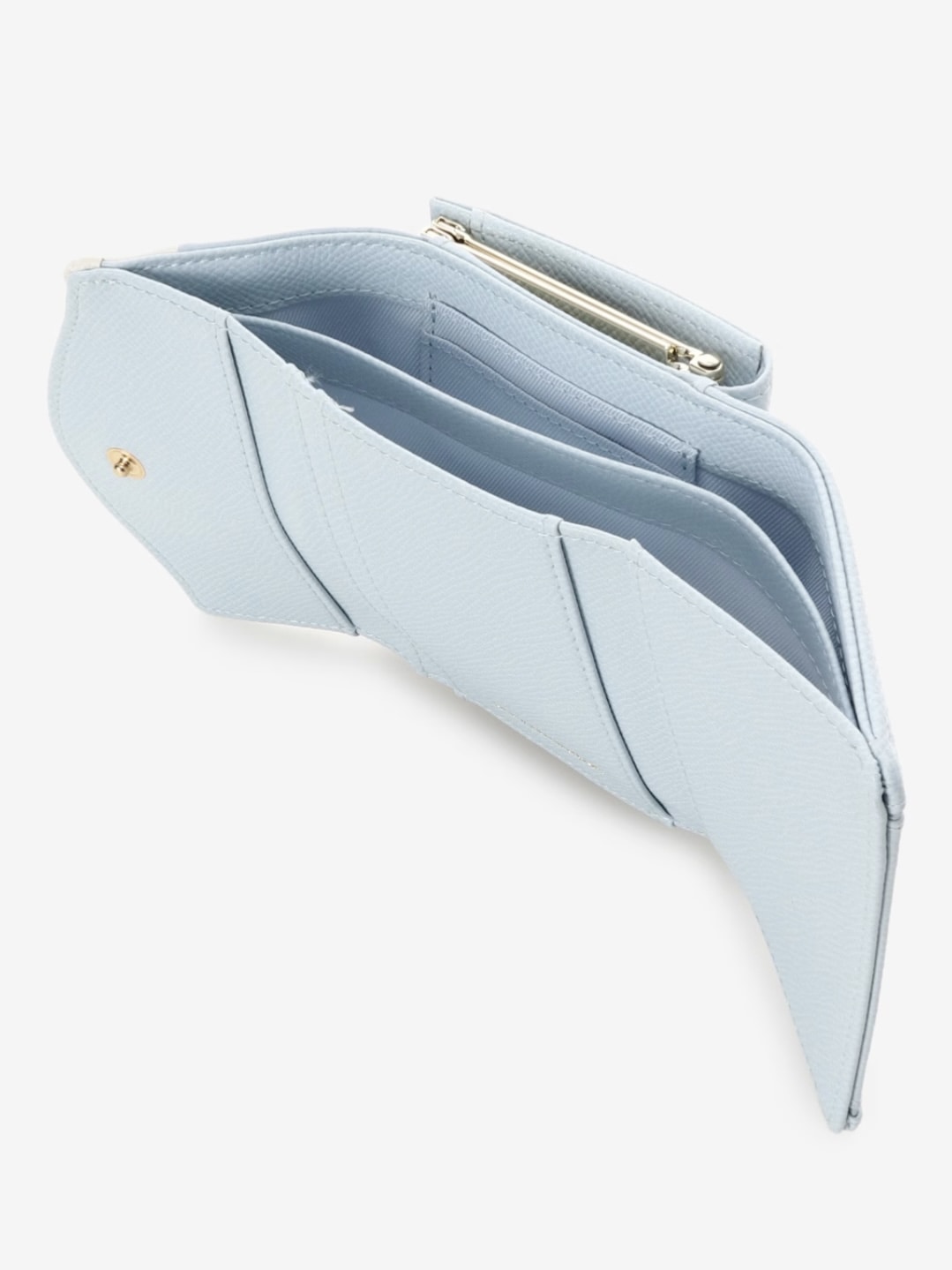 フロントリボンベルト折財布【ライトブルー】 ライトブルー