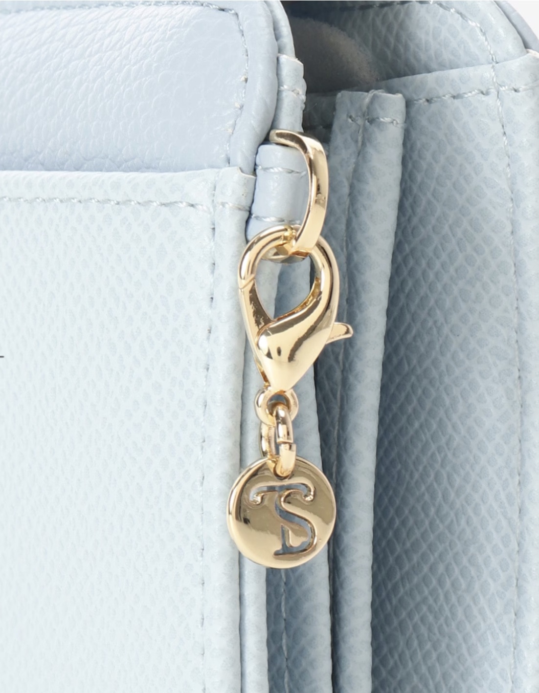 フロントリボンベルト長財布【ライトブルー】 ライトブルー