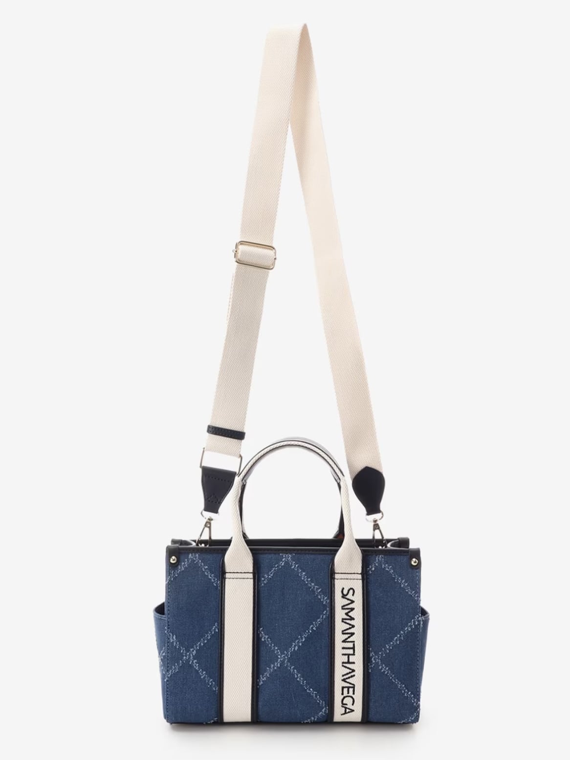 ロゴテープデニムトート(小)【ネイビー】 ネイビー