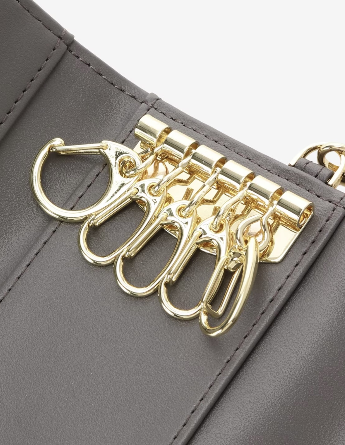 キルティングアクセントリボンキーケース【ブラック】 ブラック