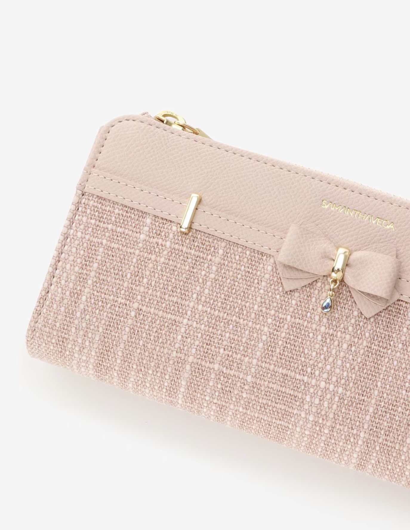 バンブーアクセントリボン長財布【ピンク】 ピンク