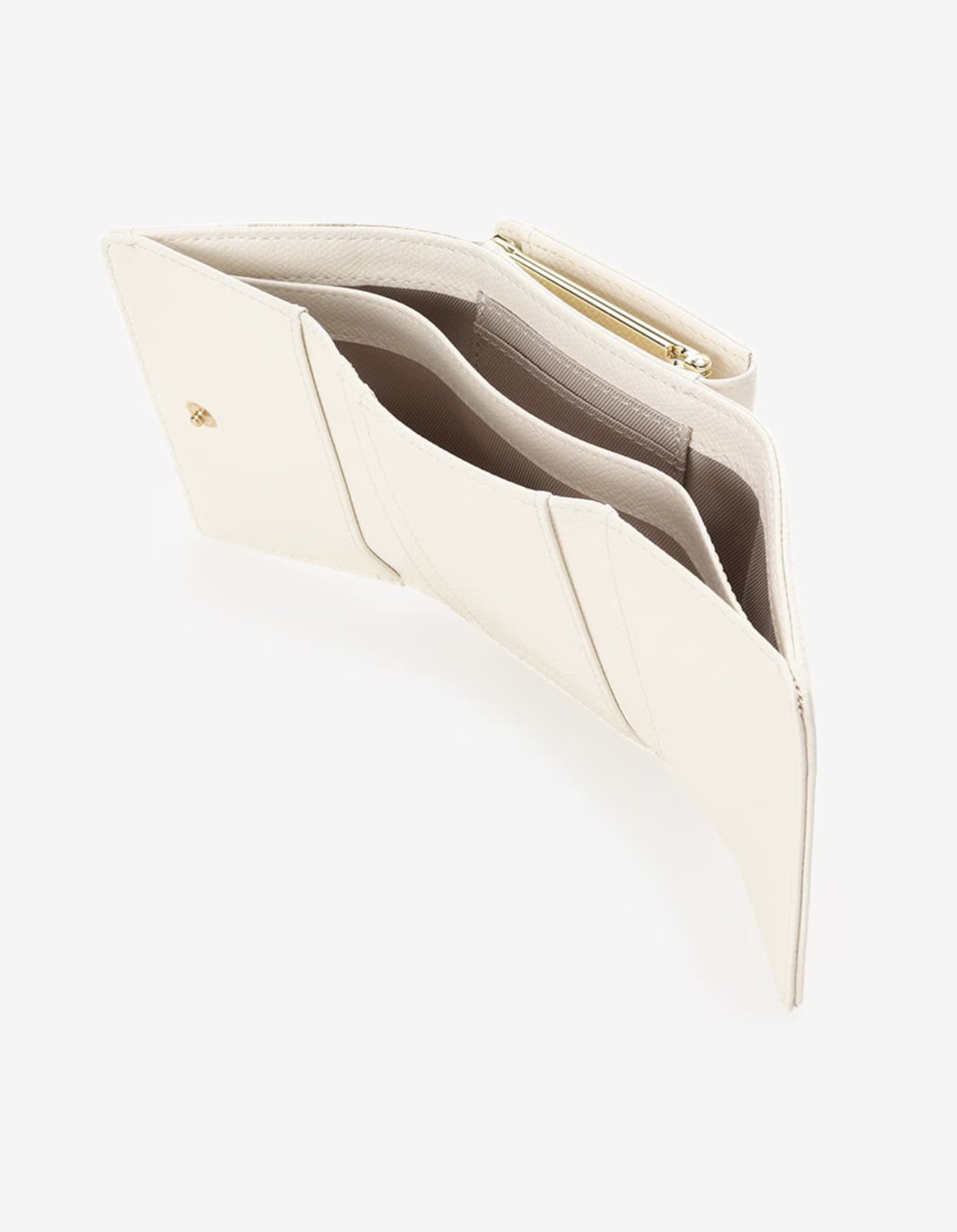 バンブーアクセントリボン折財布【ホワイト】 ホワイト