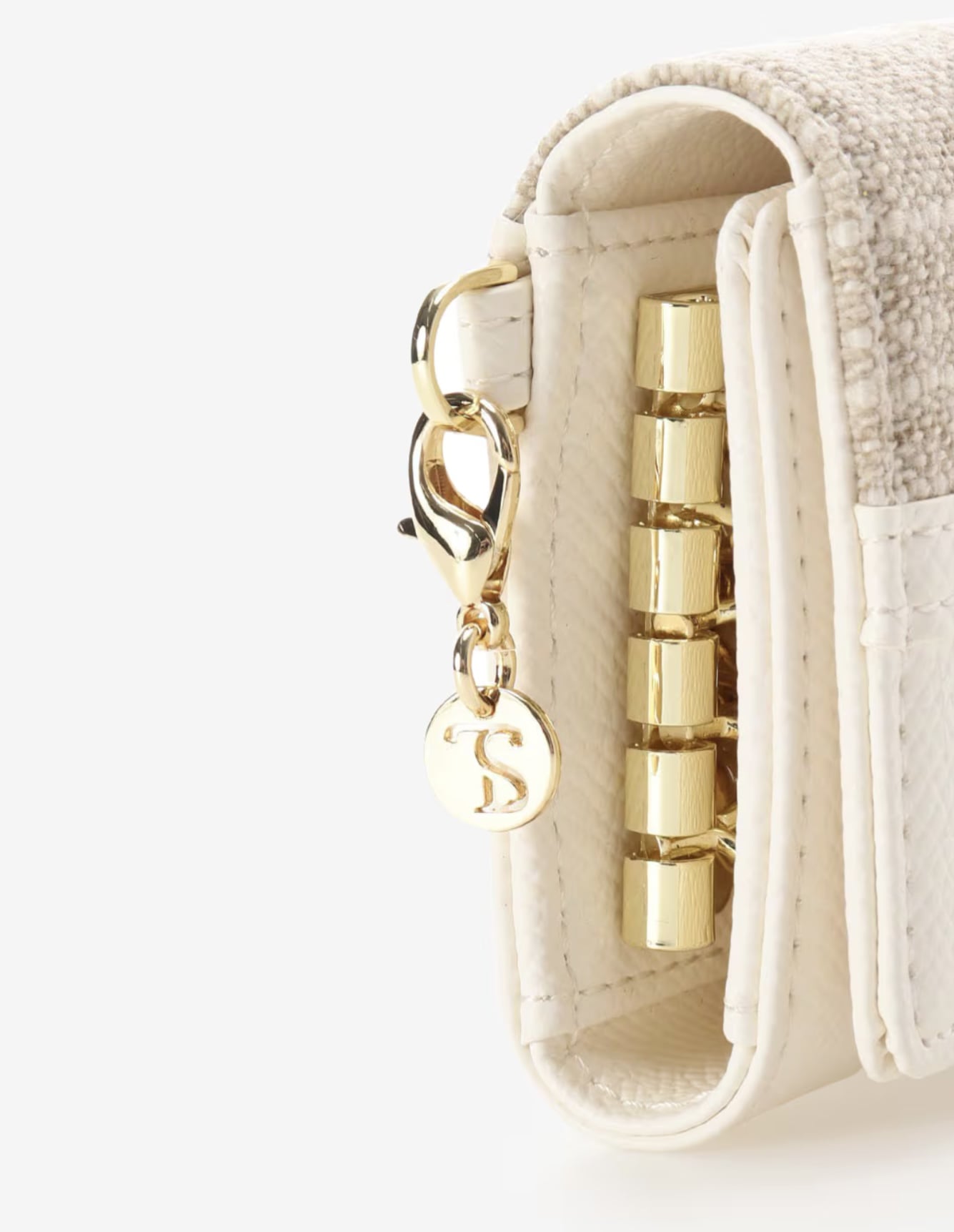 バンブーアクセントリボンキーケース【ホワイト】 ホワイト