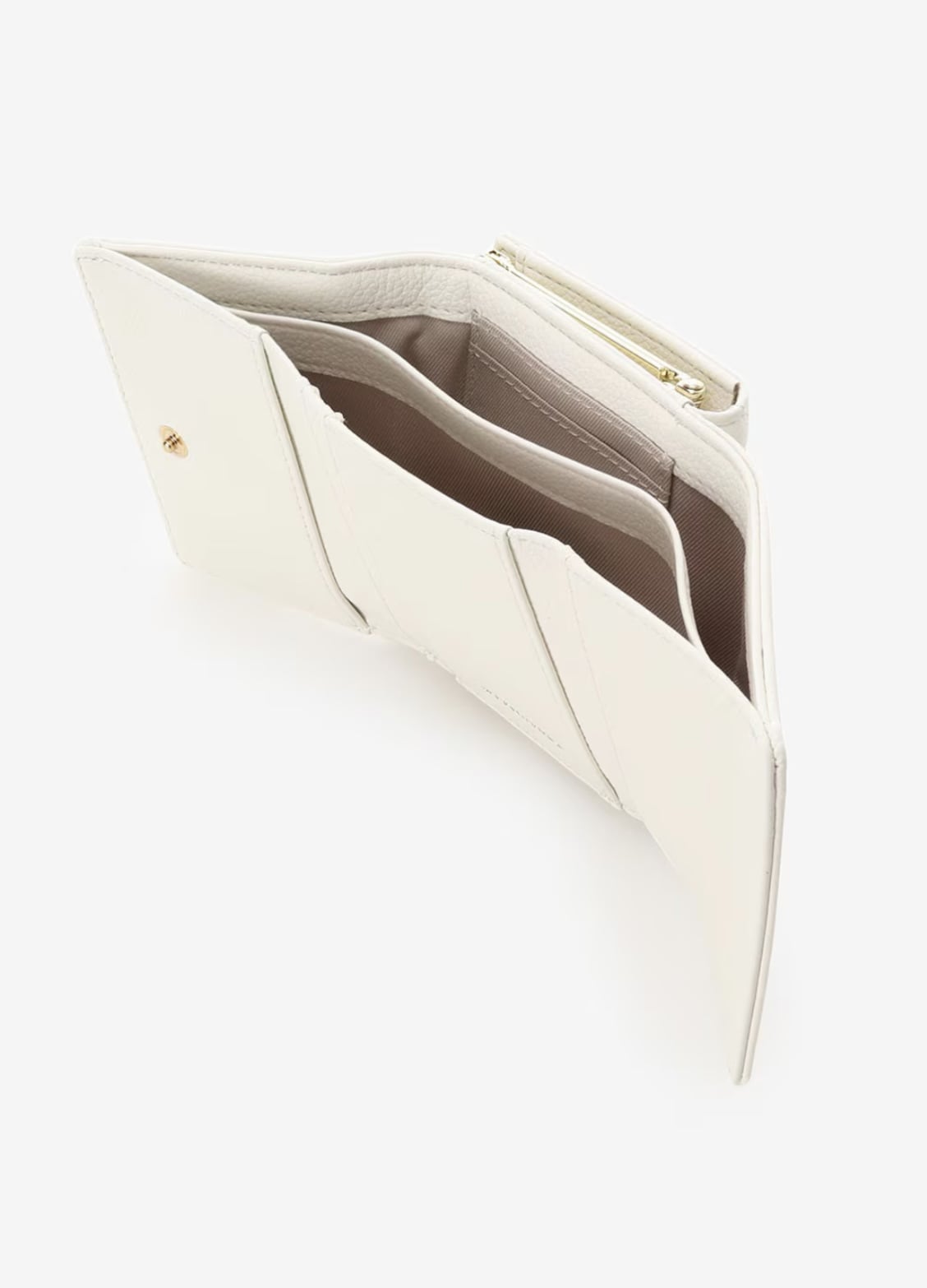 キルティングパールフラッター折財布【ホワイト】 ホワイト