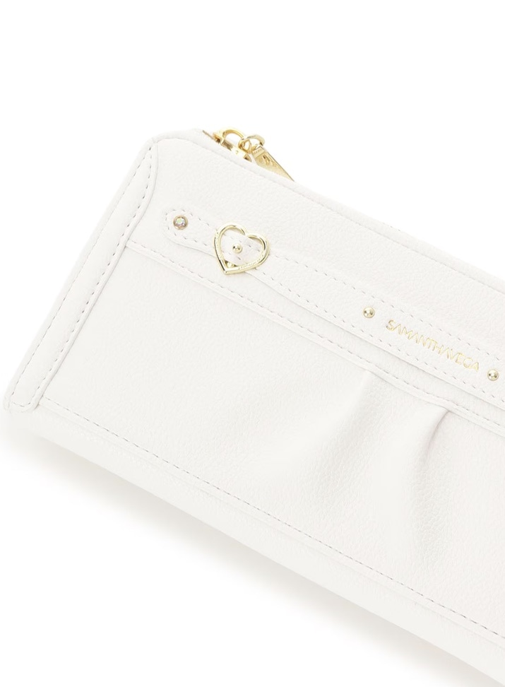 ハートベルト長財布【ホワイト】 ホワイト