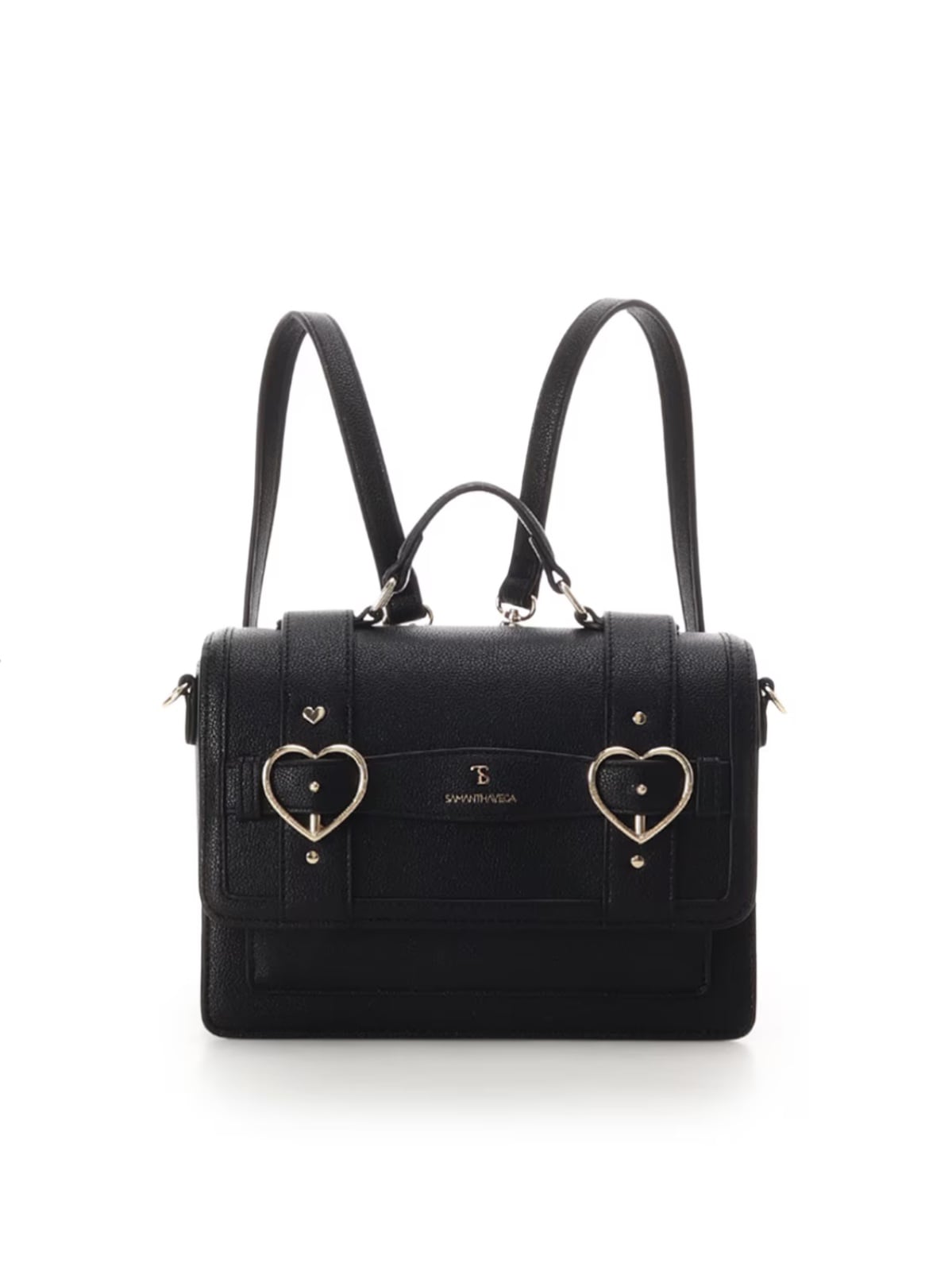 ハートベルトサッチェルショルダーバッグ【ブラック】 ブラック