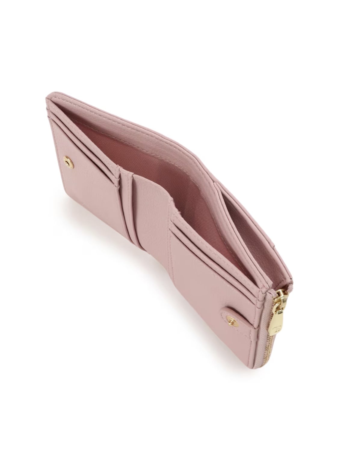 ビジューハート折財布【ピンク】 ピンク