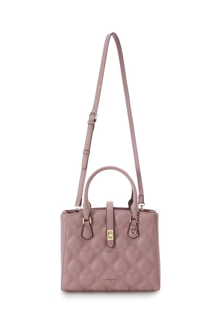 ハートキルトハンドバッグ【ピンク】 ピンク