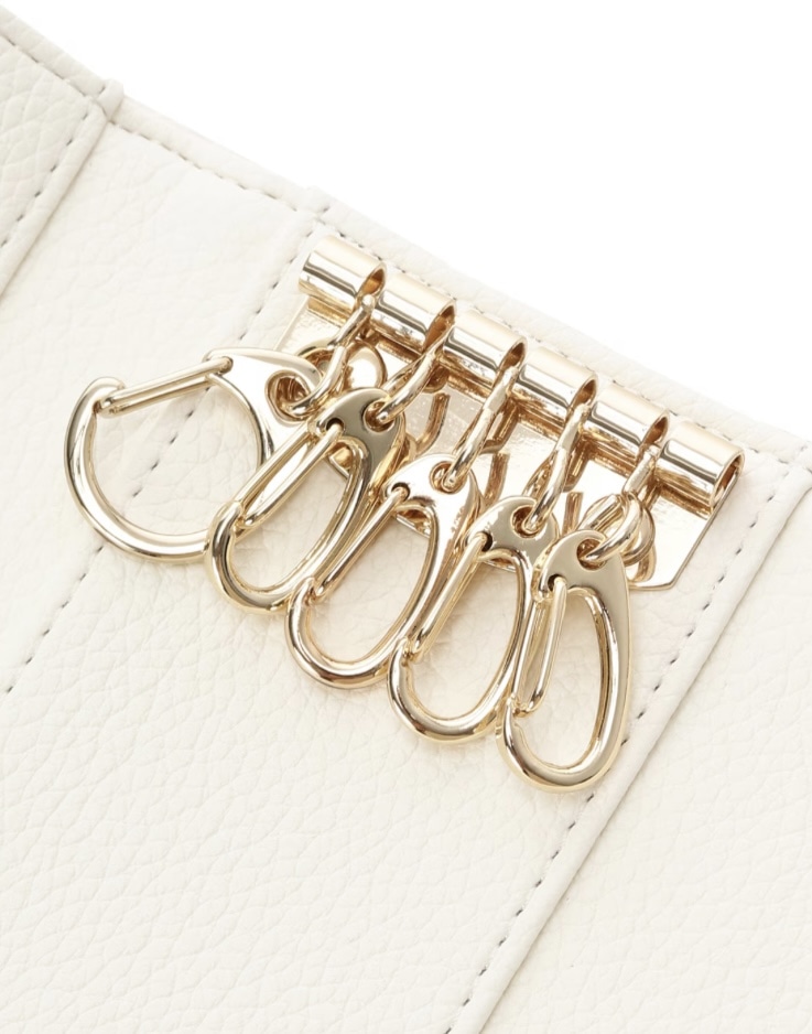 ソリッドリボンツイードキーケース【ホワイト】 ホワイト