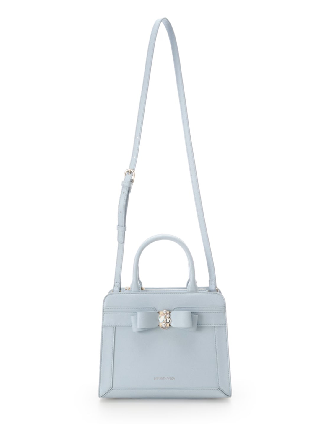 ジュエルリボンハンドバッグ【ライトブルー】 ライトブルー