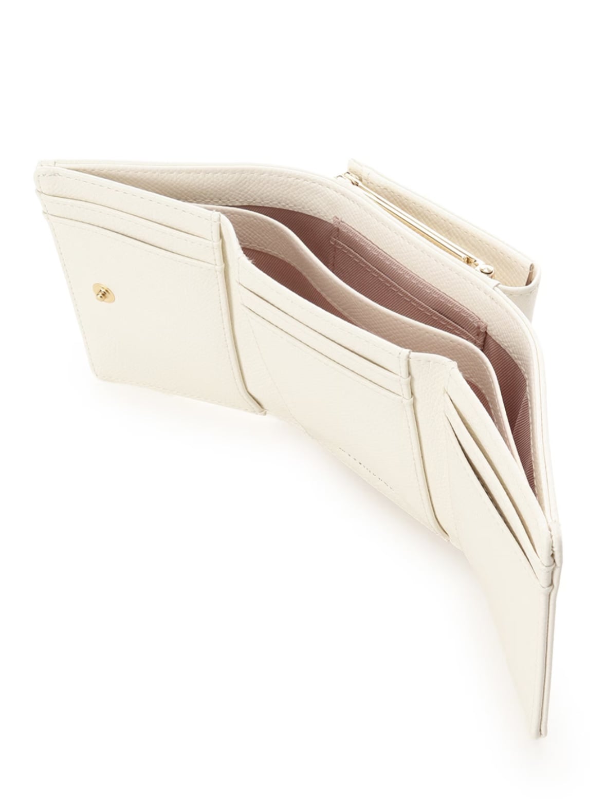 ジュエルリボン折財布【ホワイト】 ホワイト