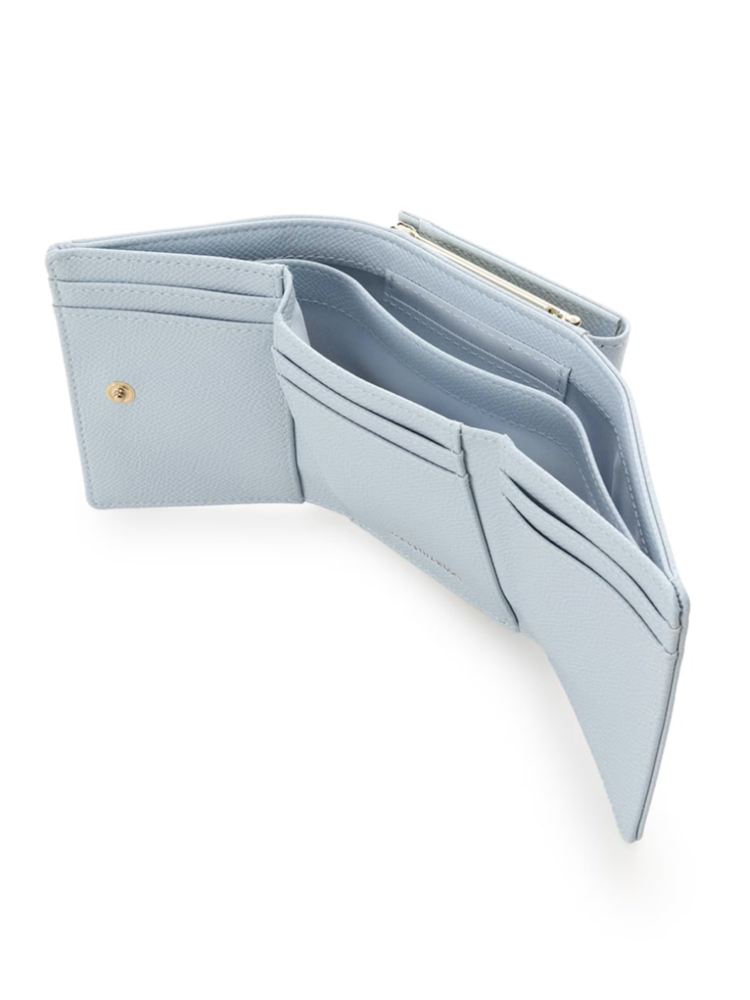 ジュエルリボン折財布【ライトブルー】 ライトブルー