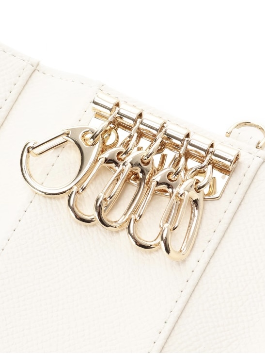  ジュエルリボンキーケース　【ホワイト】 ホワイト