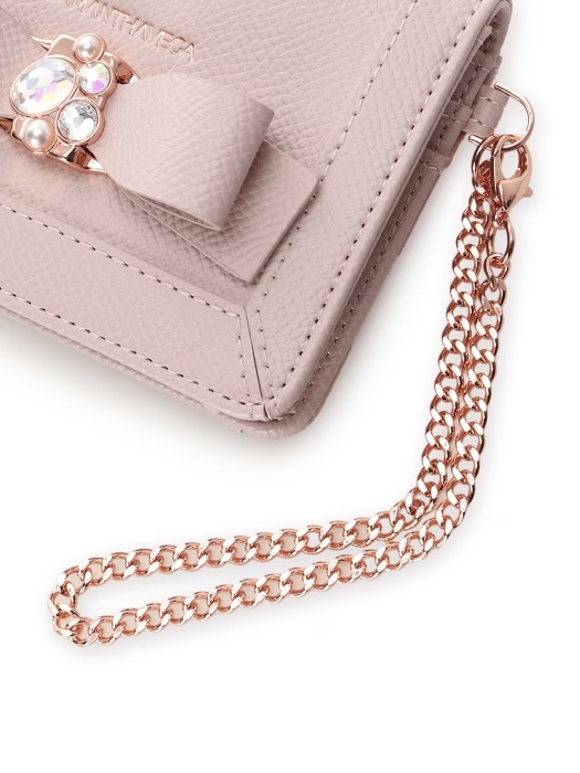  ジュエルリボンパスケース【ピンク】 ピンク