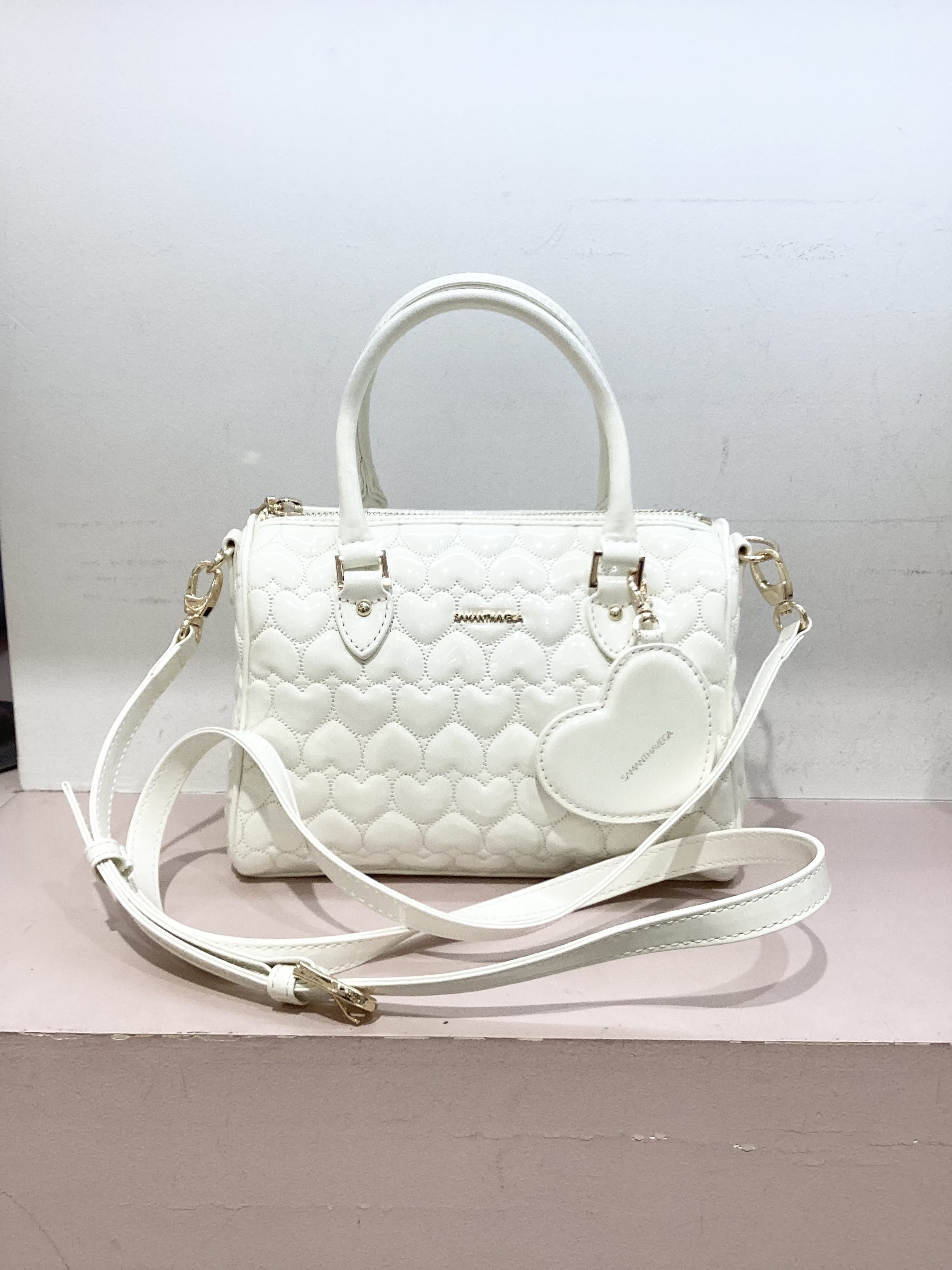 ■一部店舗限定■エターナルハートキルトボストン【ホワイト】 ホワイト