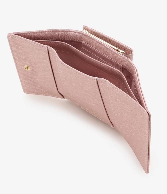 ■オンラインショップ＆一部店舗限定■ハートジュエリーフラッター折財布【ピンク】 ピンク