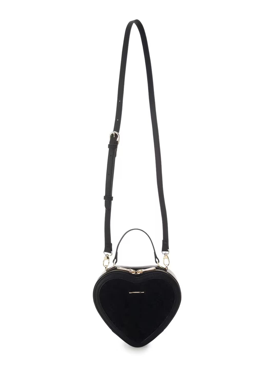 チュールハート型ショルダーバッグ【ブラック】 ブラック