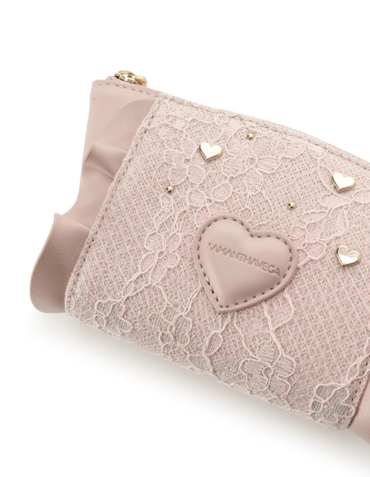 レースハートベルトポーチ【ピンク】 ピンク