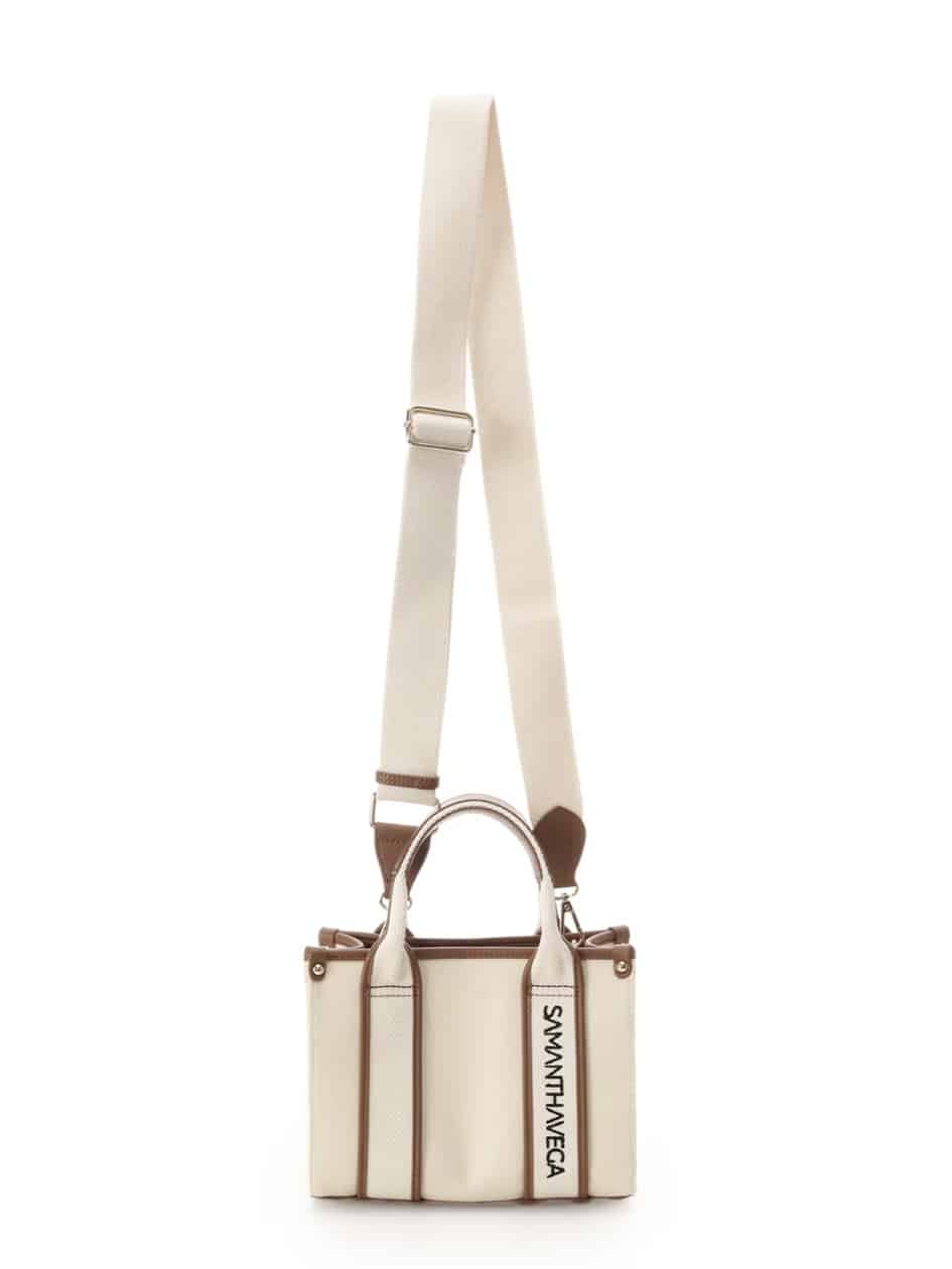 ロゴテープキャンバストートバッグ（ミニ）【ベージュ】 ベージュ