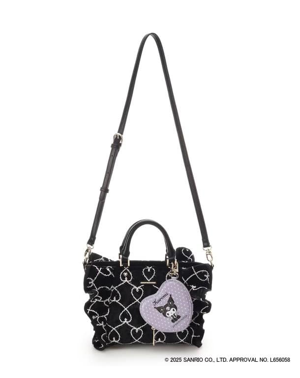 「クロミコレクション」フリルハンドバッグ【ブラック】 ブラック