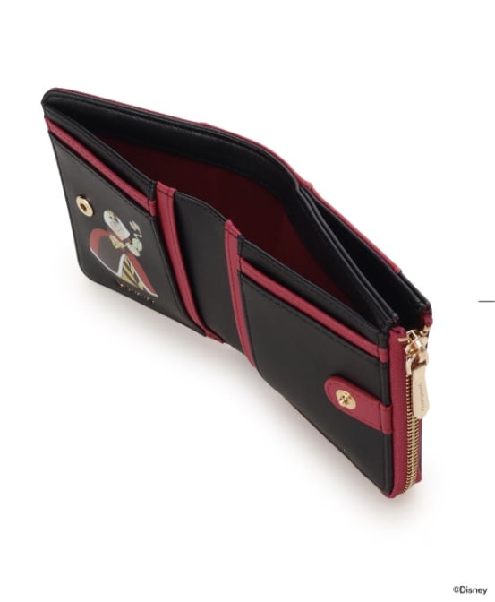ディズニーヴィランズコレクション 「ハートの女王」 折財布 レッド