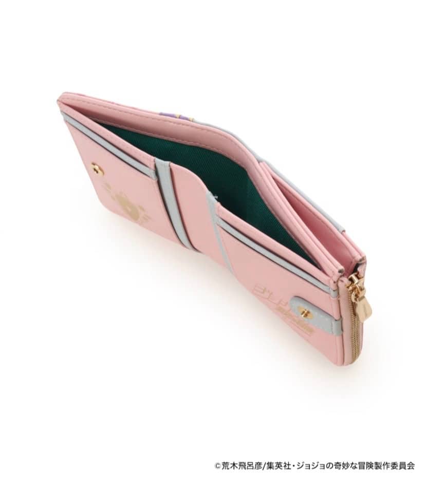 アニメ『ジョジョの奇妙な冒険 戦闘潮流』「シーザー・A・ツェペリ」コラボコレクション　折財布 ピンク