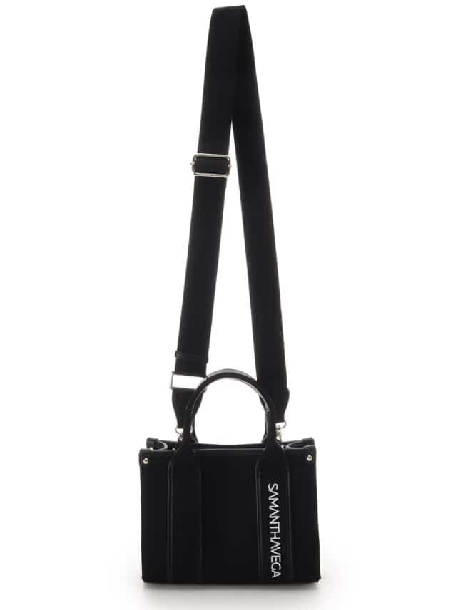 新色ロゴテープキャンバスショルダーバッグ（ミニ）【ブラック】 ブラック