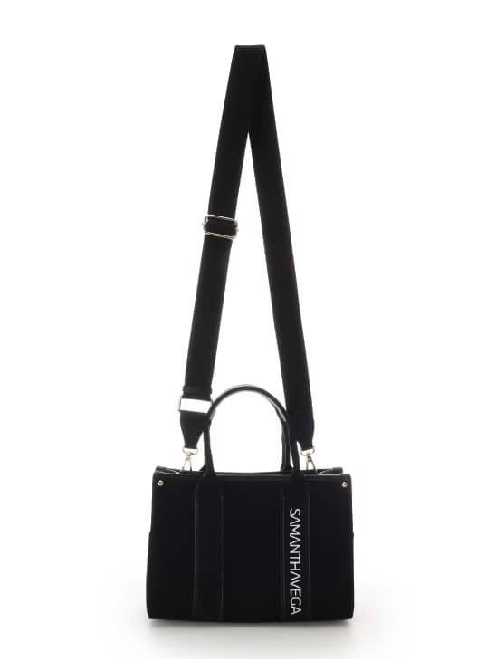 新色ロゴテープキャンバスハンドバッグ（小）【ブラック】 ブラック