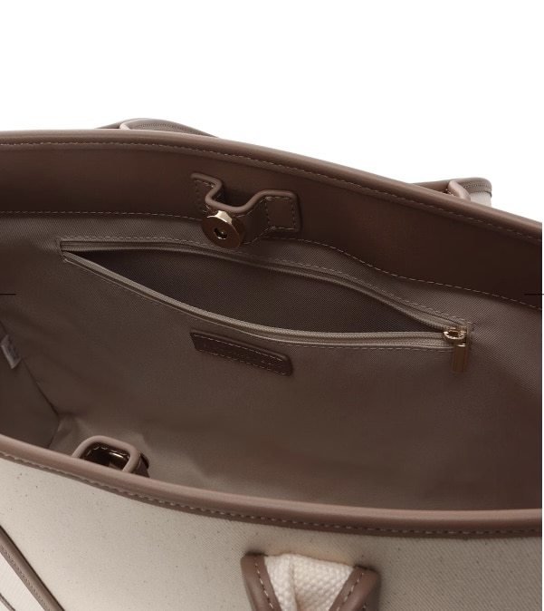 新色ロゴテープキャンバスA4トートバッグ【オフホワイト】 オフホワイト