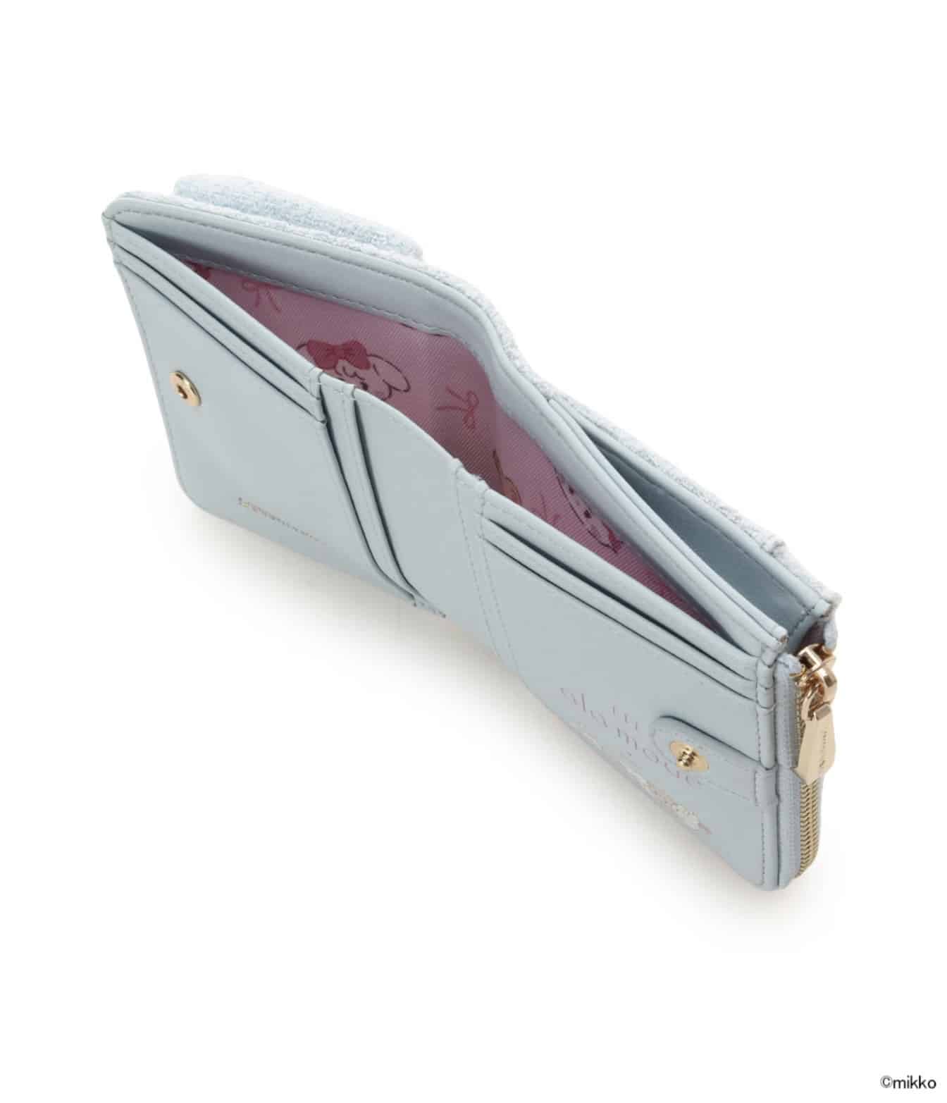 Lil ala mode×SAMANTHAVEGAコレクション 二つ折財布【ラテ】 ライトブルー