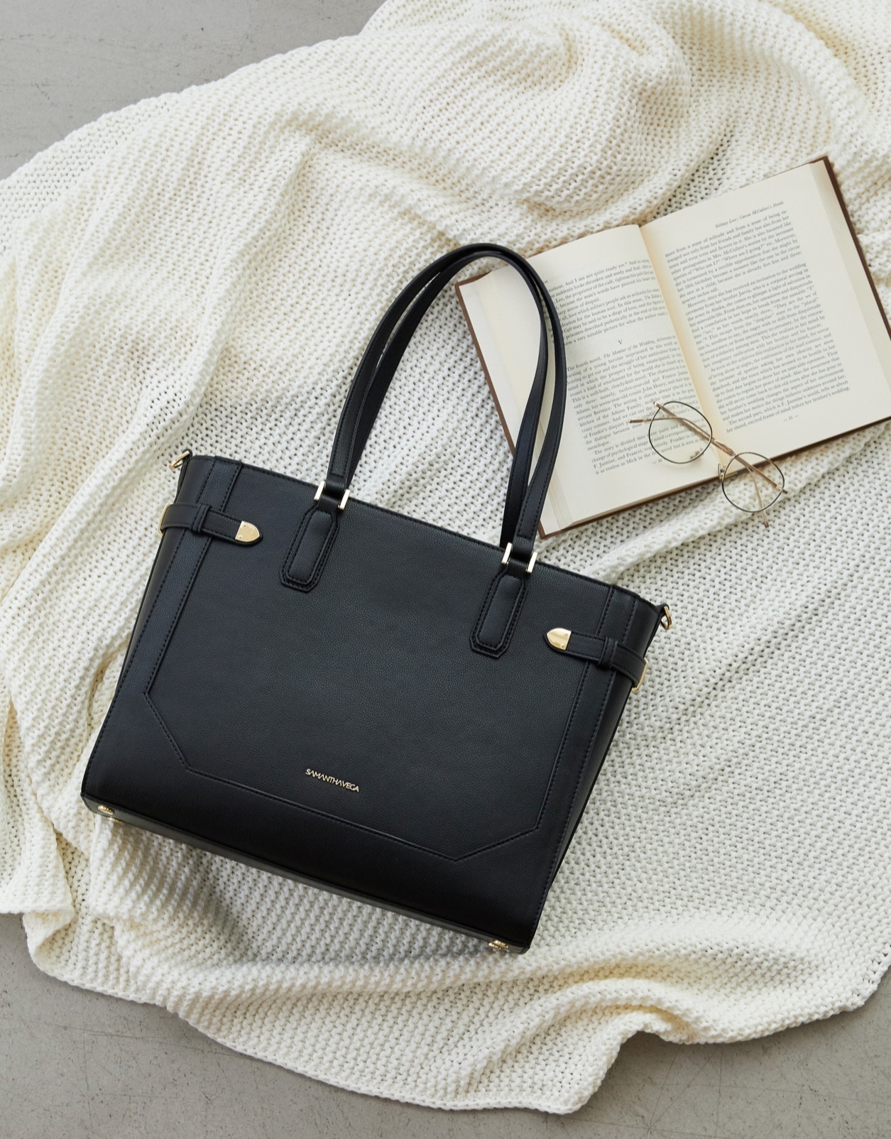 ベルト金具トートバッグ【ブラック】 ブラック