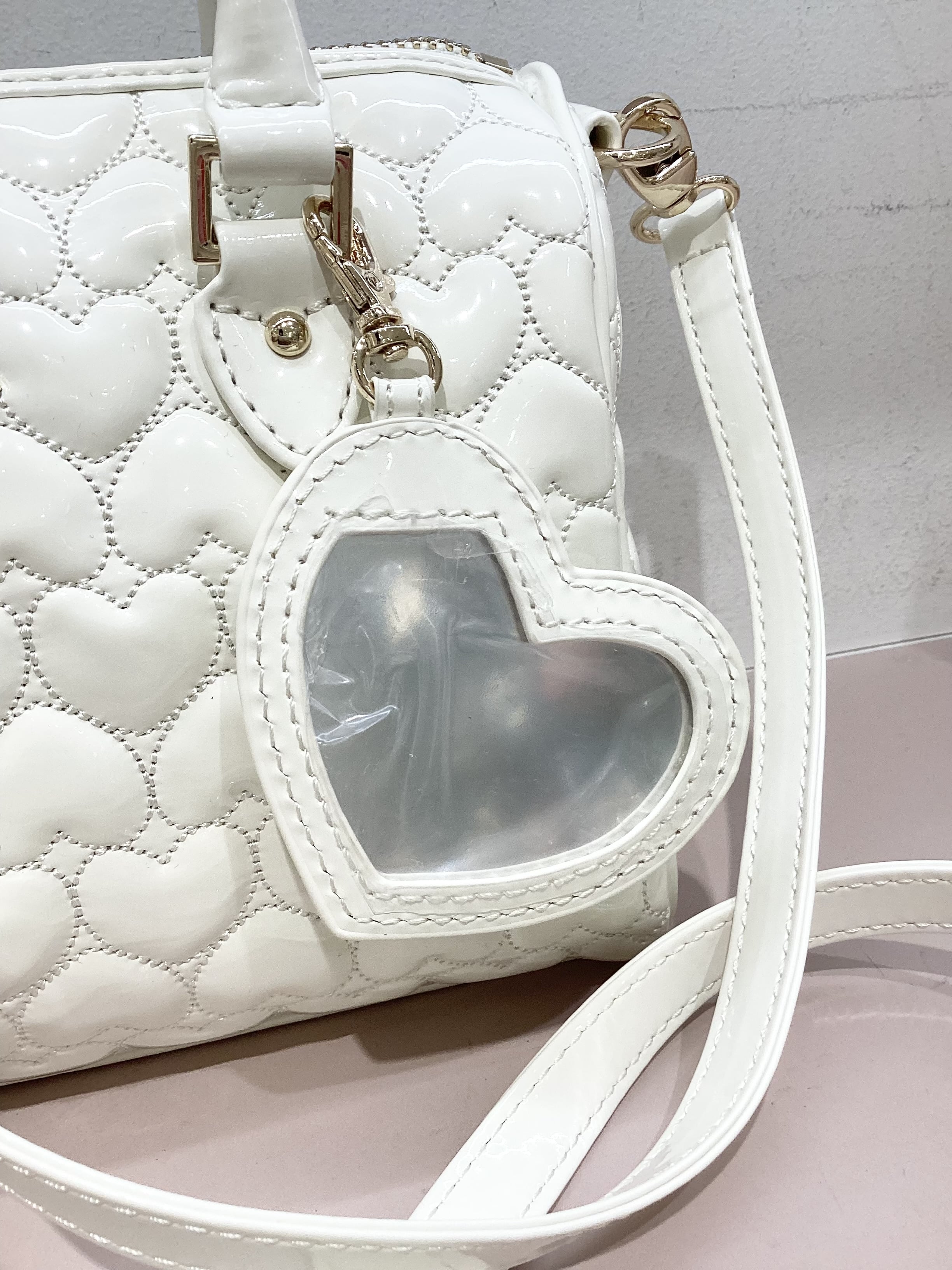 ■一部店舗限定■エターナルハートキルトボストン【ホワイト】 ホワイト