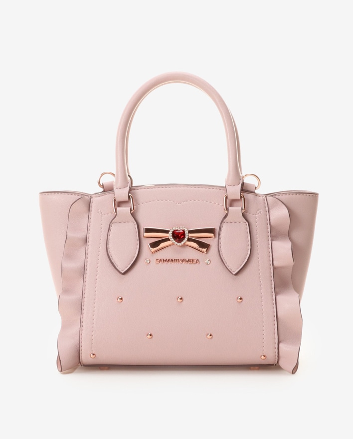 リボンスタッズフラッター(ミニ)【ピンクベージュ】 ピンクベージュ 0