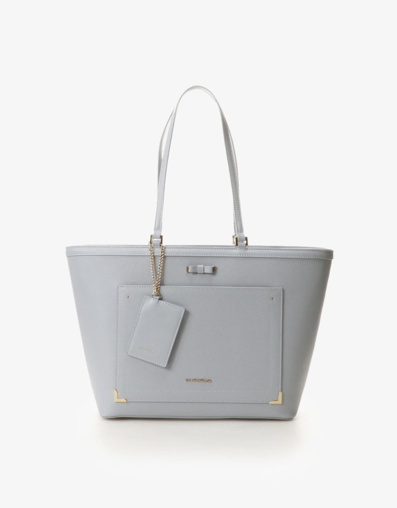 シンプルリボントートバッグ ライトブルー