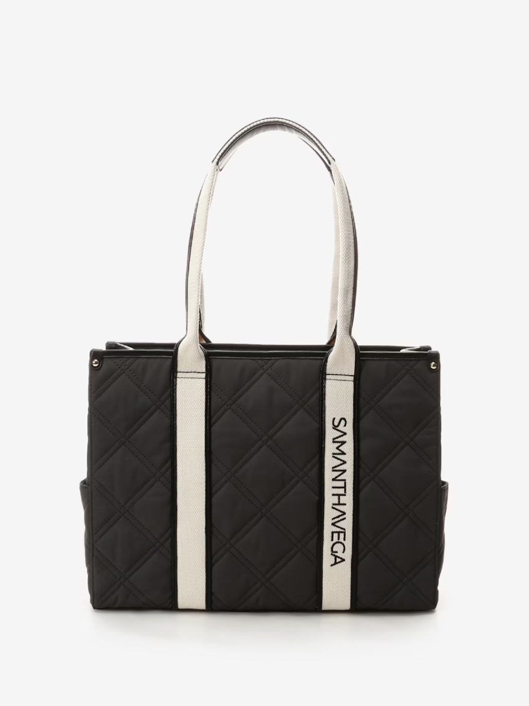 ロゴテープキルティングA4トートバッグ【ブラック】 ブラック