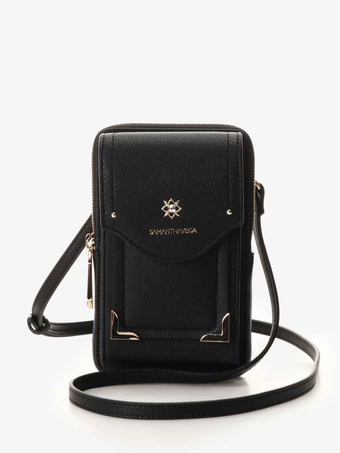 シンプルビジュースマホショルダーバッグ【ブラック】 ブラック