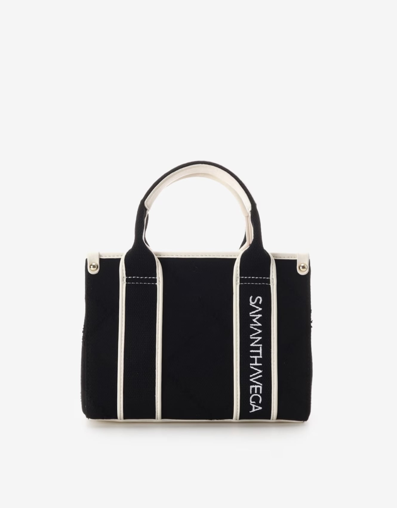 ロゴテープデニムトート(ミニ)【ブラック】 ブラック