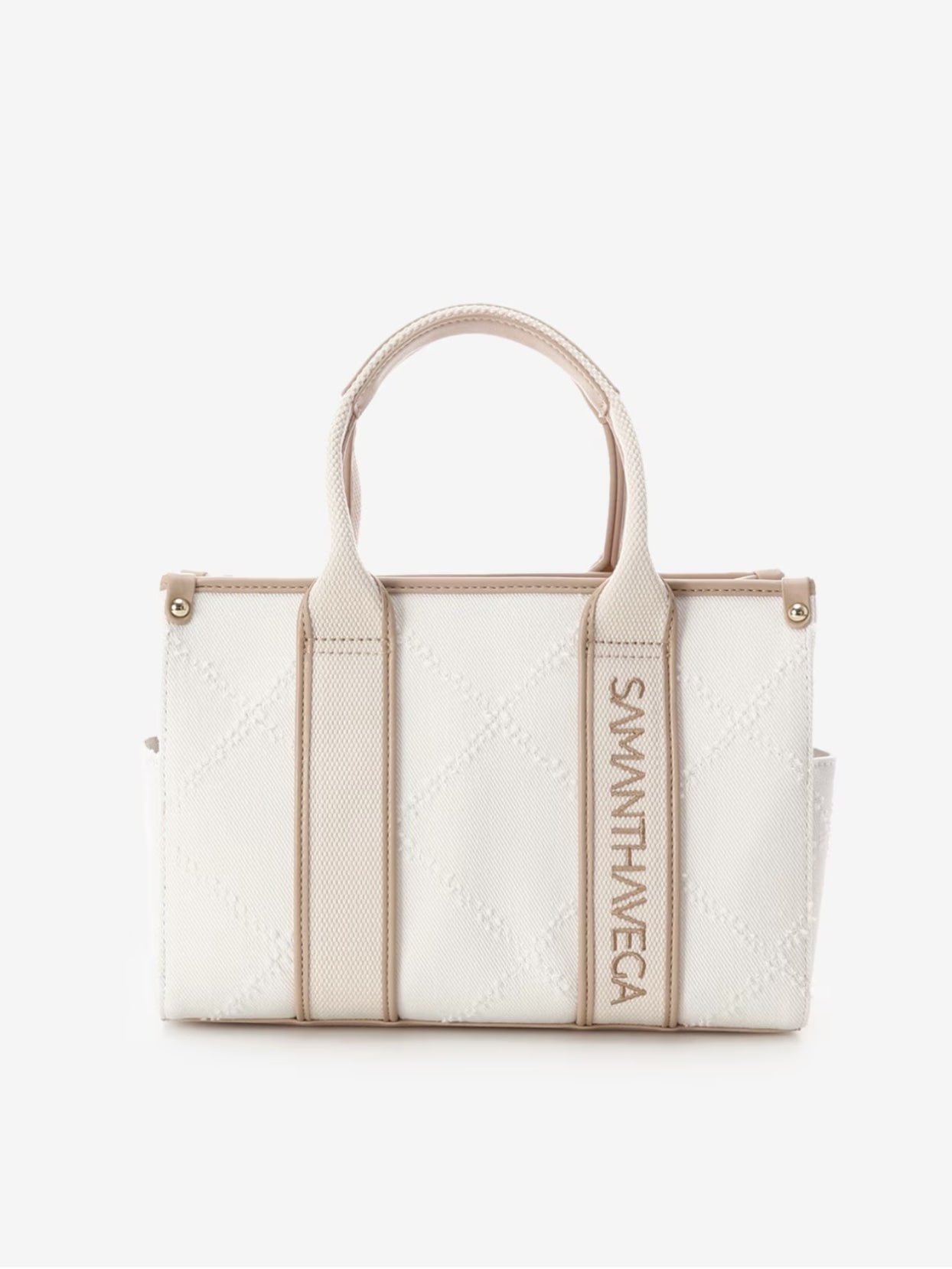 ロゴテープデニムトート(小)【ホワイト】 ホワイト