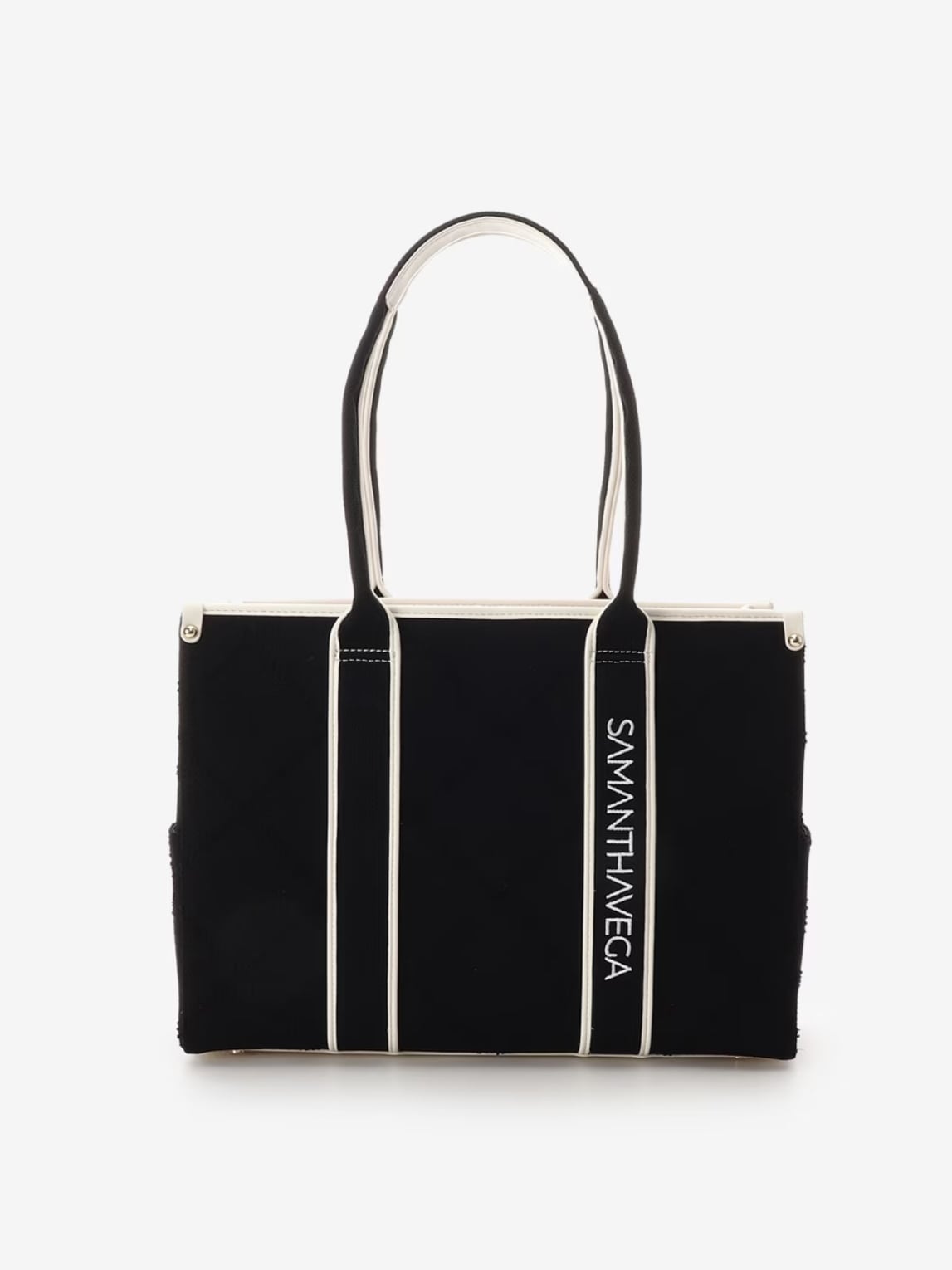 ロゴテープデニムA4トート【ブラック】 ブラック