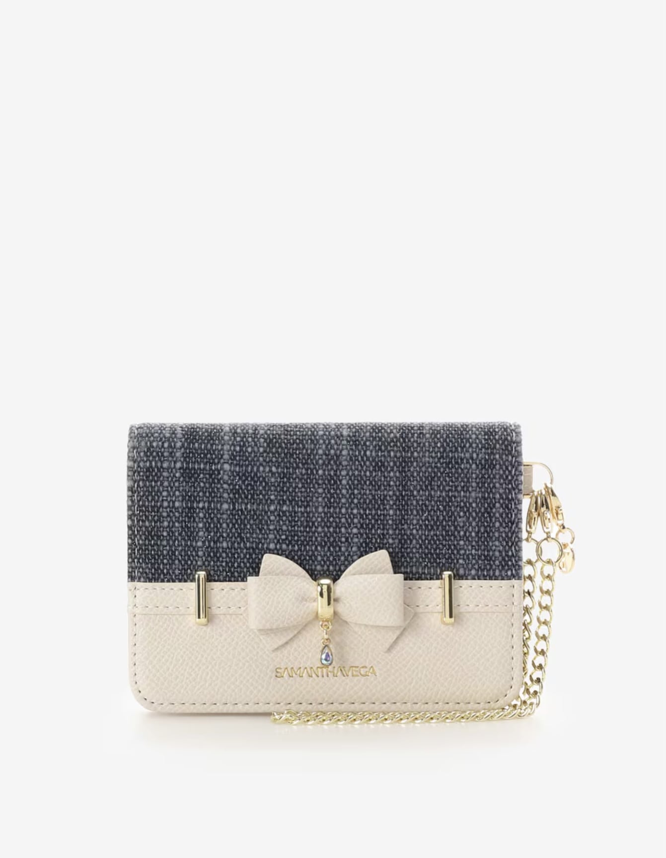 バンブーアクセントリボンパスケース【インディゴ】 インディゴ