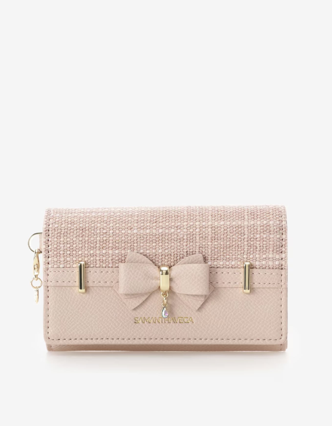 バンブーアクセントリボンキーケース【ピンク】 ピンク