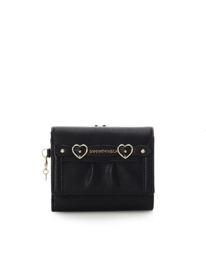 ハートベルト折財布【ブラック】 ブラック