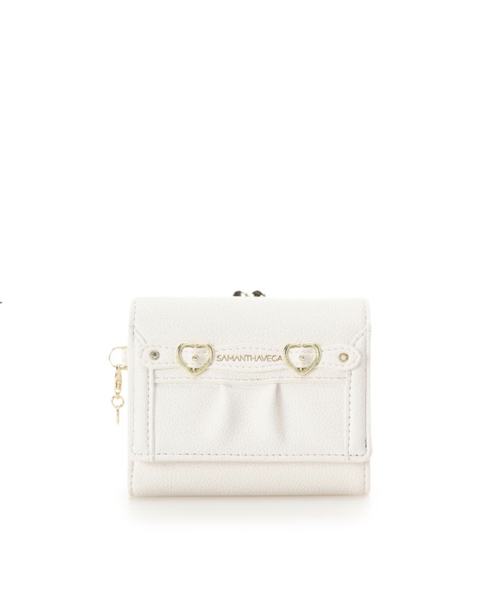 ハートベルト折財布【ホワイト】 ホワイト