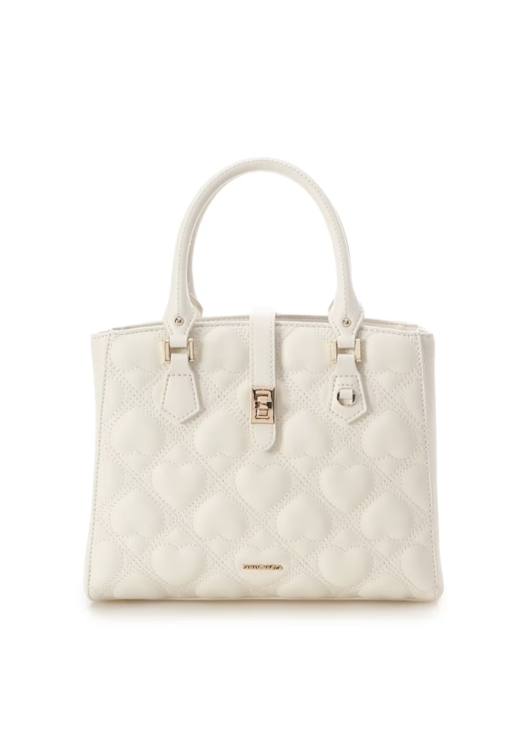 ハートキルトハンドバッグ【ホワイト】 ホワイト