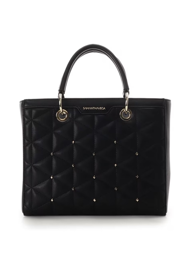 キルティングスタッズスクエアバッグ【ブラック】 ブラック