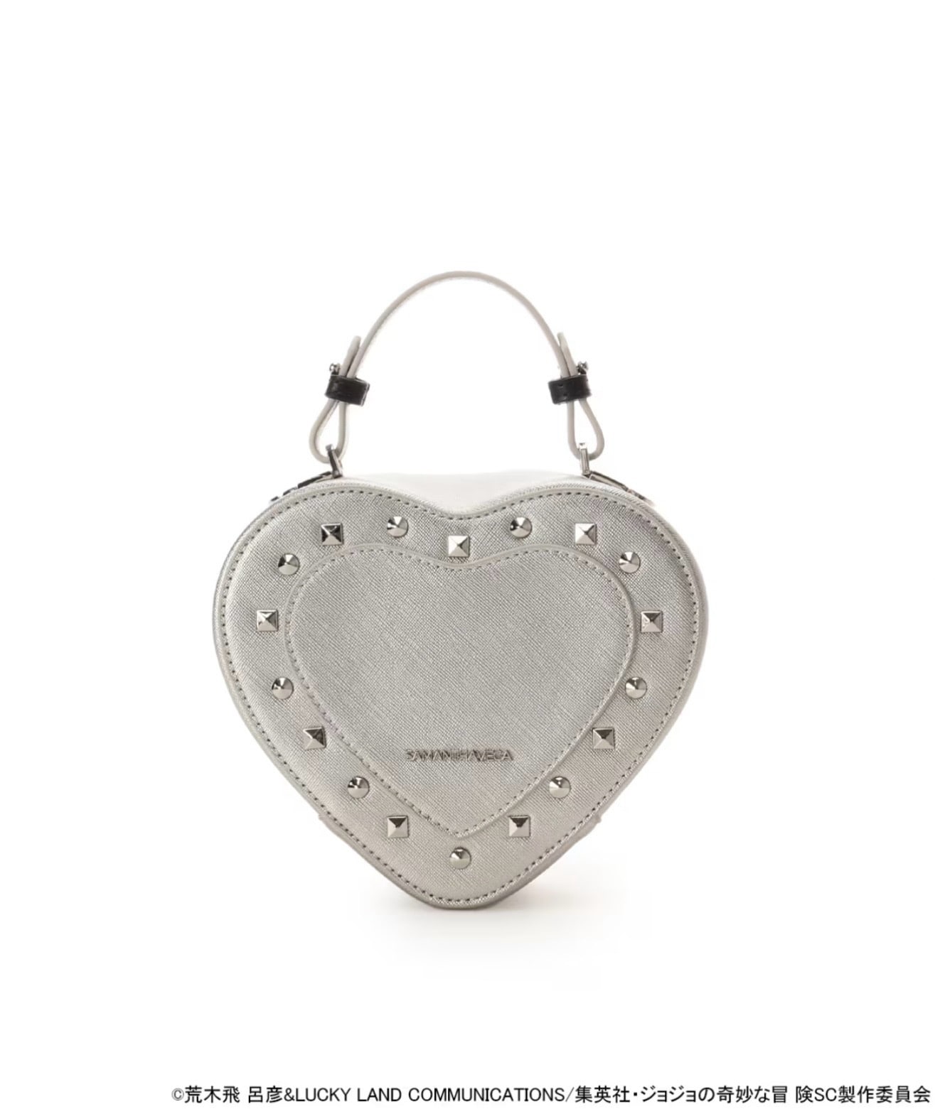 SAMANTHAVEGA×アニメ『ジョジョの奇妙な冒険 スターダストクルセイダース』　「ジャン・ピエール・ポルナレフ」コレクション　ハート型ショルダーバッグ シルバー