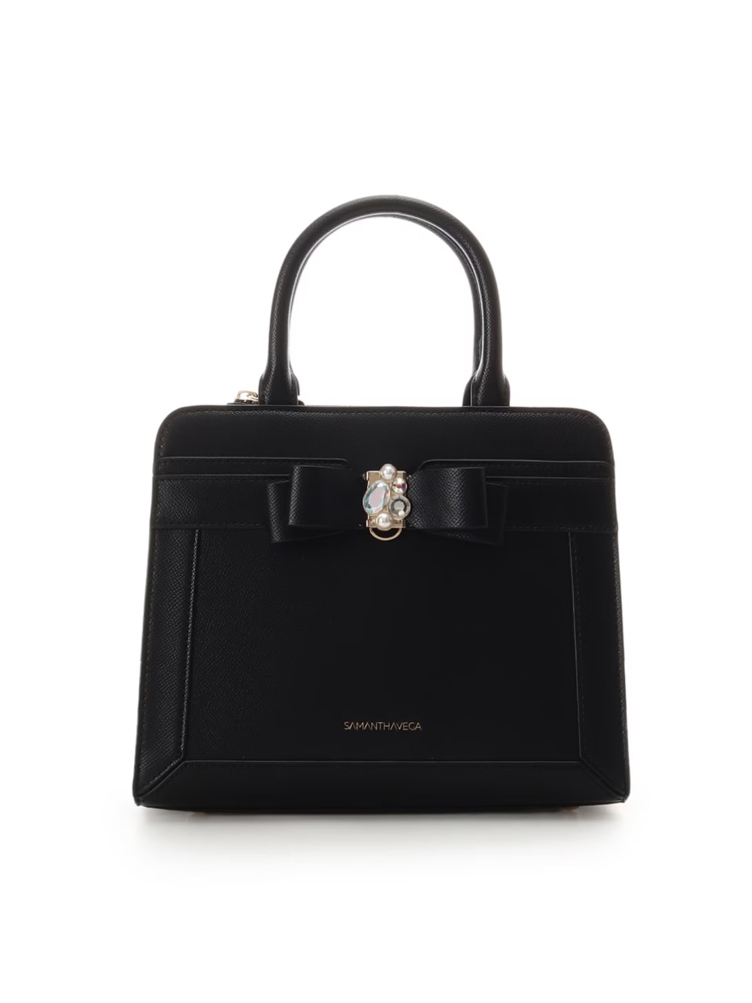 ジュエルリボンハンドバッグ【ブラック】 ブラック