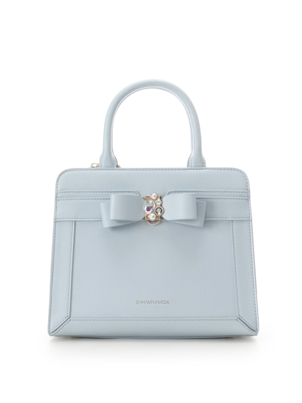 ジュエルリボンハンドバッグ【ライトブルー】 ライトブルー