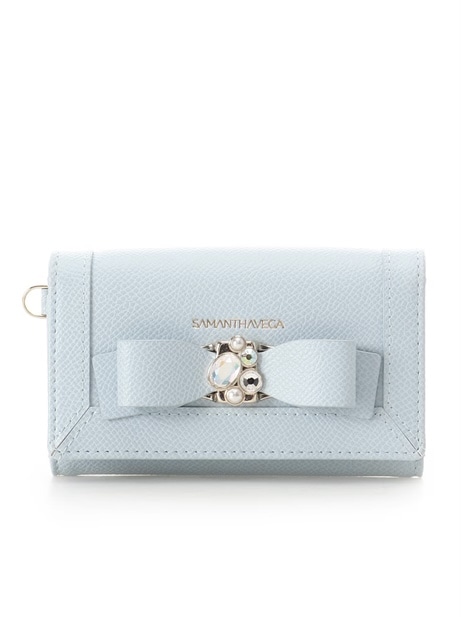 ジュエルリボンキーケース　【ライトブルー】 ライトブルー